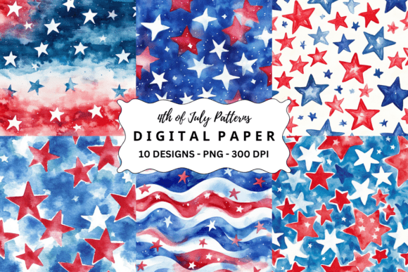 Download 4th of July Patterns Digital Backgrounds - Digital background Collection
