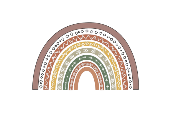 Download Boho Tribal Style Rainbow Earthy Tones - Premium Resources