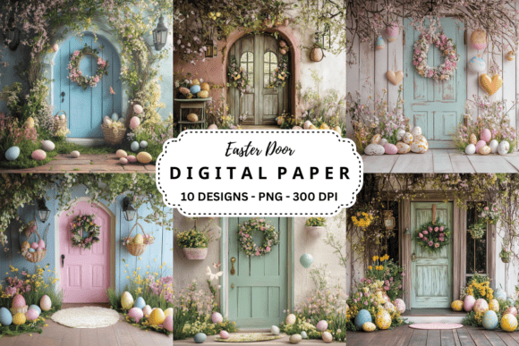 Download Easter Door Digital Backgrounds - Digital background Collection