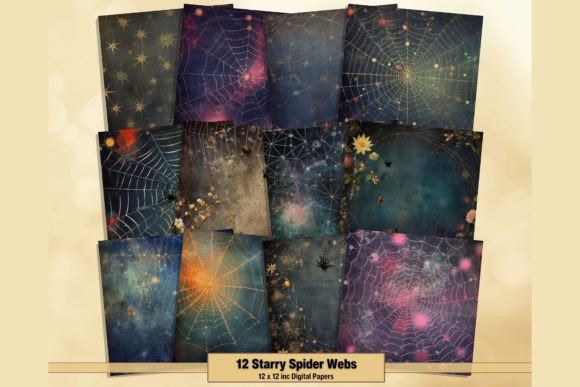 Download Starry Spider Webs Digital Backgrounds - Digital background Collection