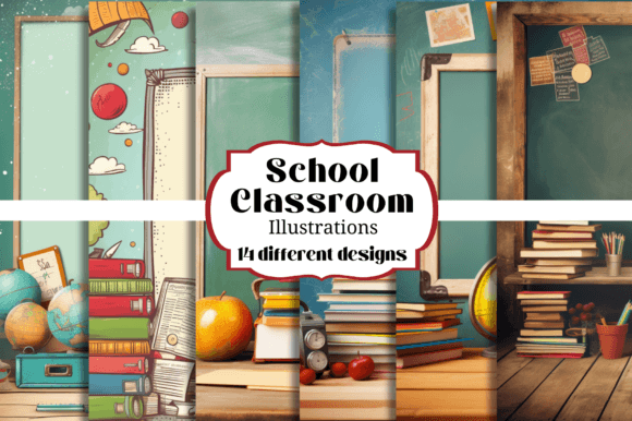 Download School Classroom Digital Backgrounds - Digital background Collection