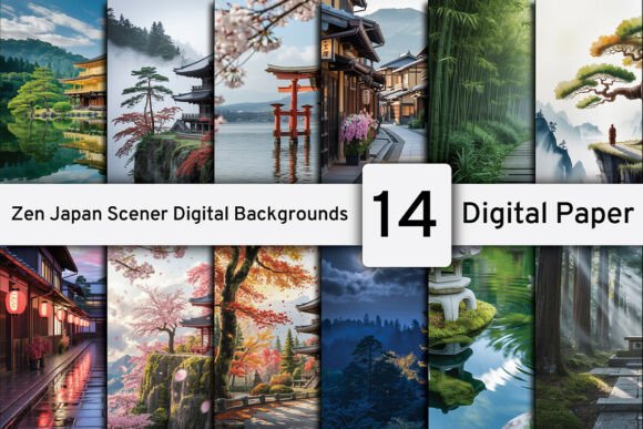 Download Zen Japan Scener Digital Backgrounds - Digital background Collection