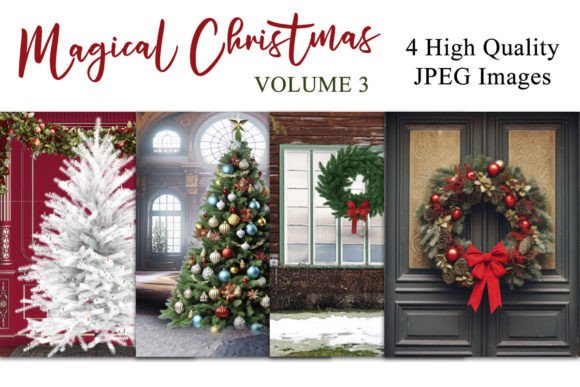 Download Magical Christmas V3 Digital Backgrounds - Digital background Collection