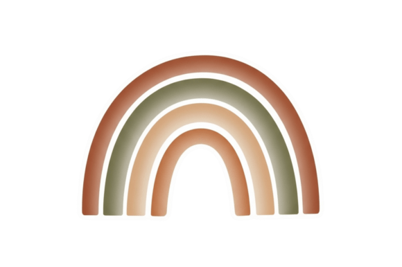 Download Earthy Tones Rainbow Arc Illustration - Earthy tones Collection