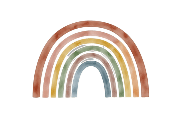 Download Watercolor Rainbow Muted Earthy Tones Ar - Earthy tones Collection