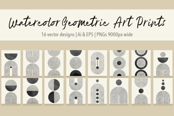 Download Abstract Watercolor Geometric Prints - Geometric prints Collection